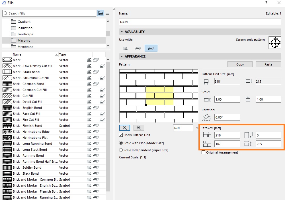 My fill pattern does not scale with my my plan – Support site