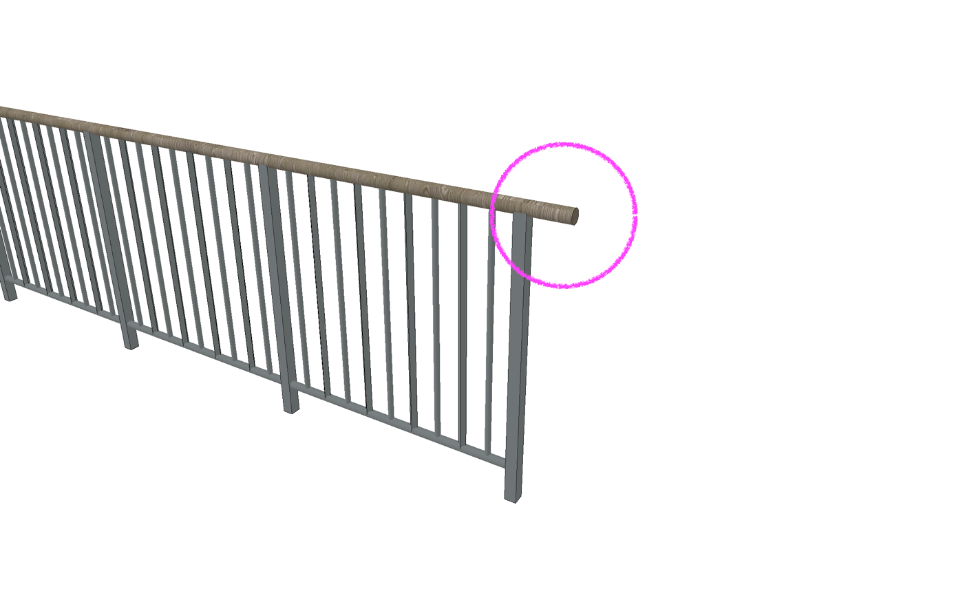 Ein Bild, das Eisen, Metall, Design, Geländer enthält. Automatisch generierte Beschreibung