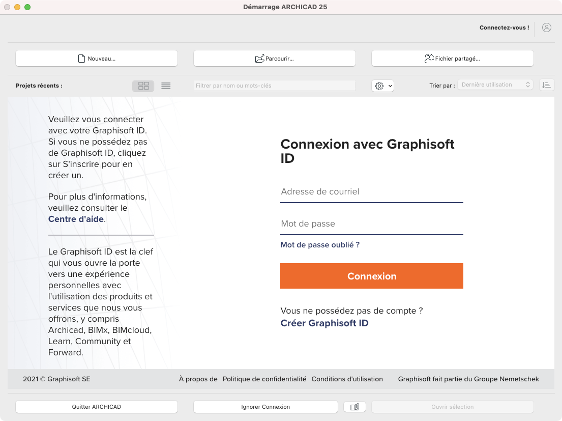 Authentification avec un compte Graphisoft ID dans Archicad – Site de ...