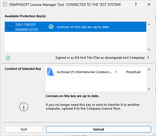 LMTでArchicad 25と表示